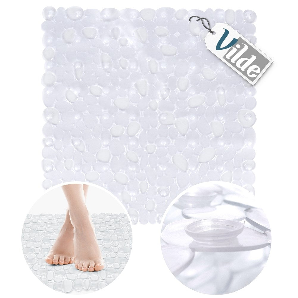 Anti-slip mat with suction cups for shower and bath safety