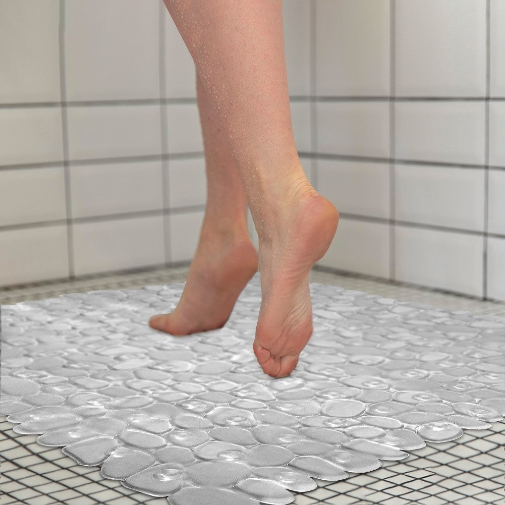 Anti-slip mat with suction cups for shower and bath safety