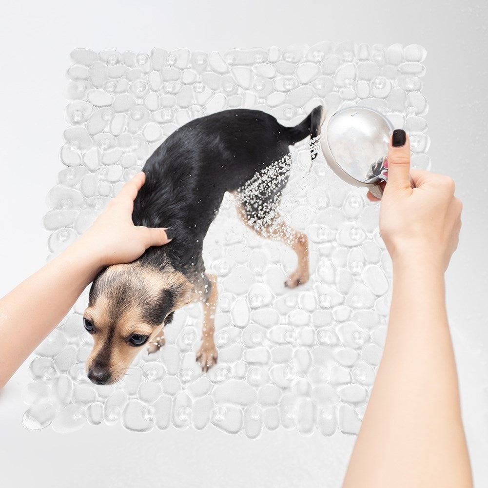 Anti-slip mat with suction cups for shower and bath safety