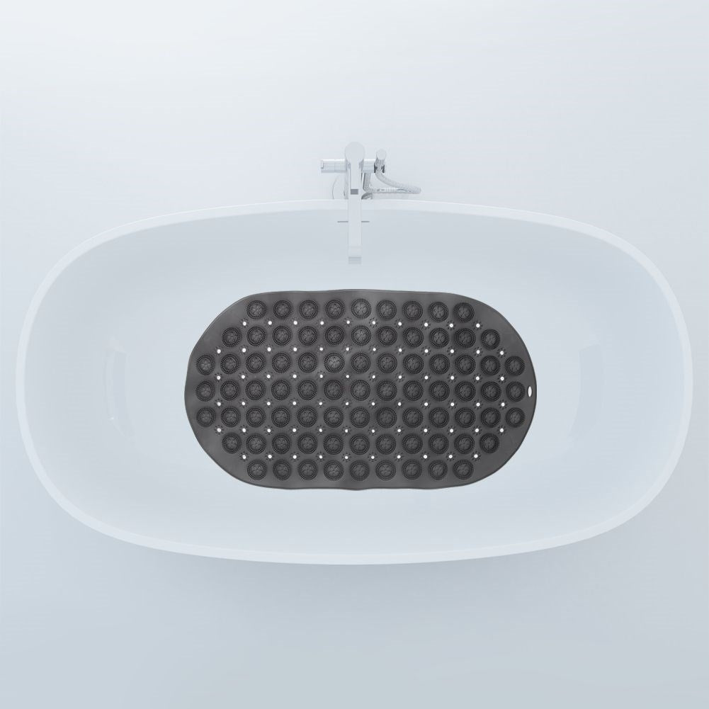 Anti-slip shower mat with massaging nubs