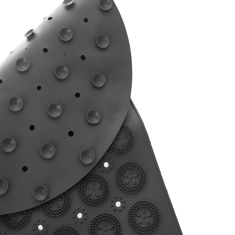 Anti-slip shower mat with massaging nubs