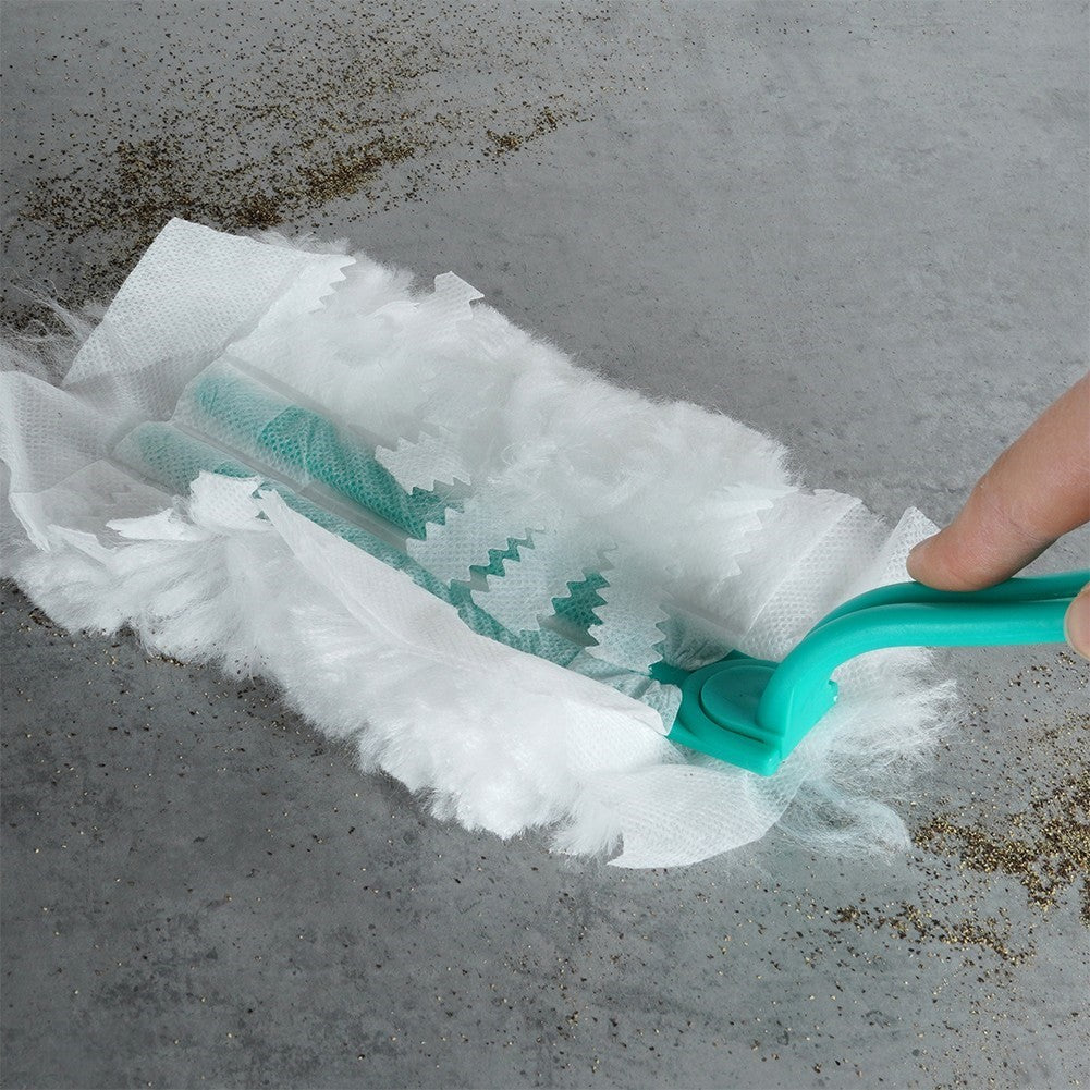 Antistatic brush with three inserts for dust removal