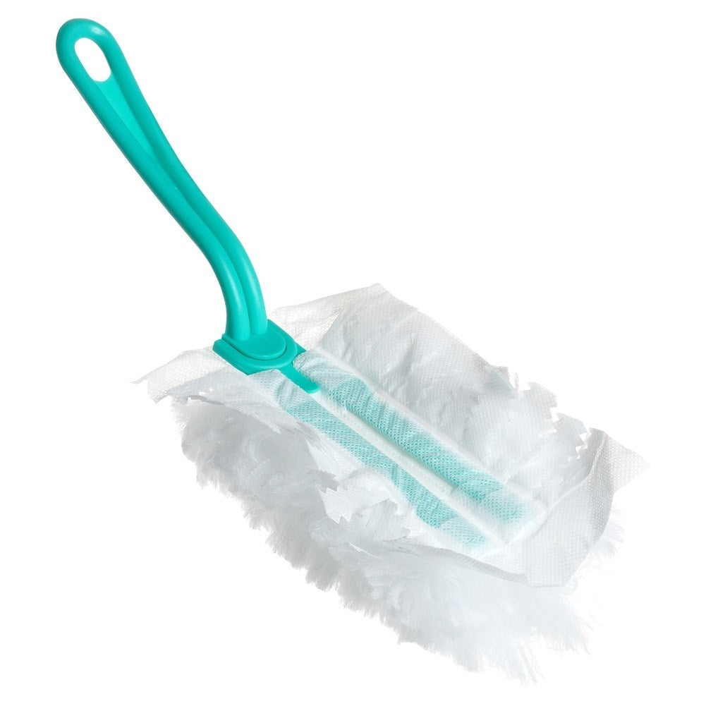 Antistatic brush with three inserts for dust removal