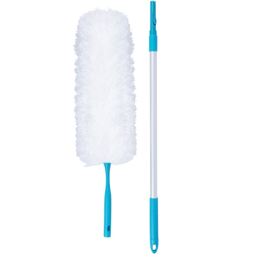 Antistatic telescopic handle dust brush for hard to reach places