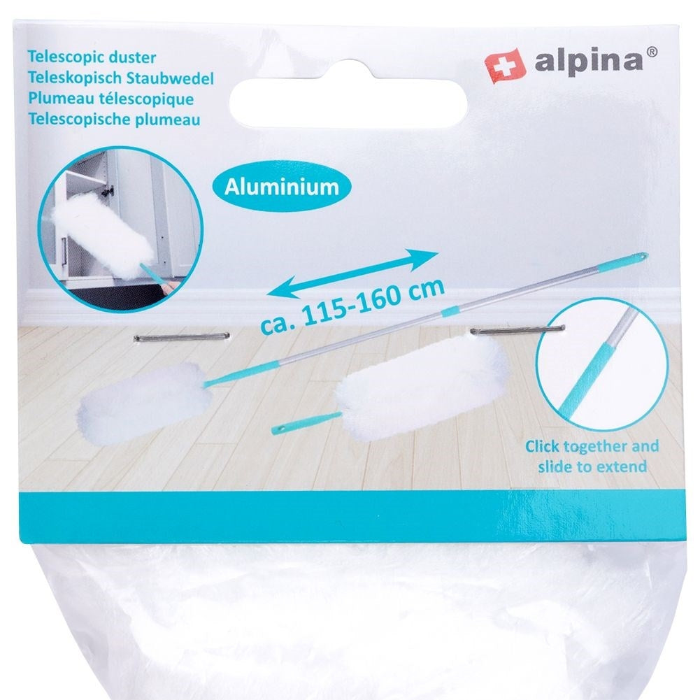 Antistatic telescopic handle dust brush for hard to reach places