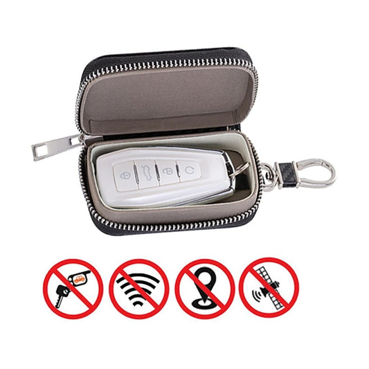 Anti-theft Car Key Case Faraday Cage Keychain - Black