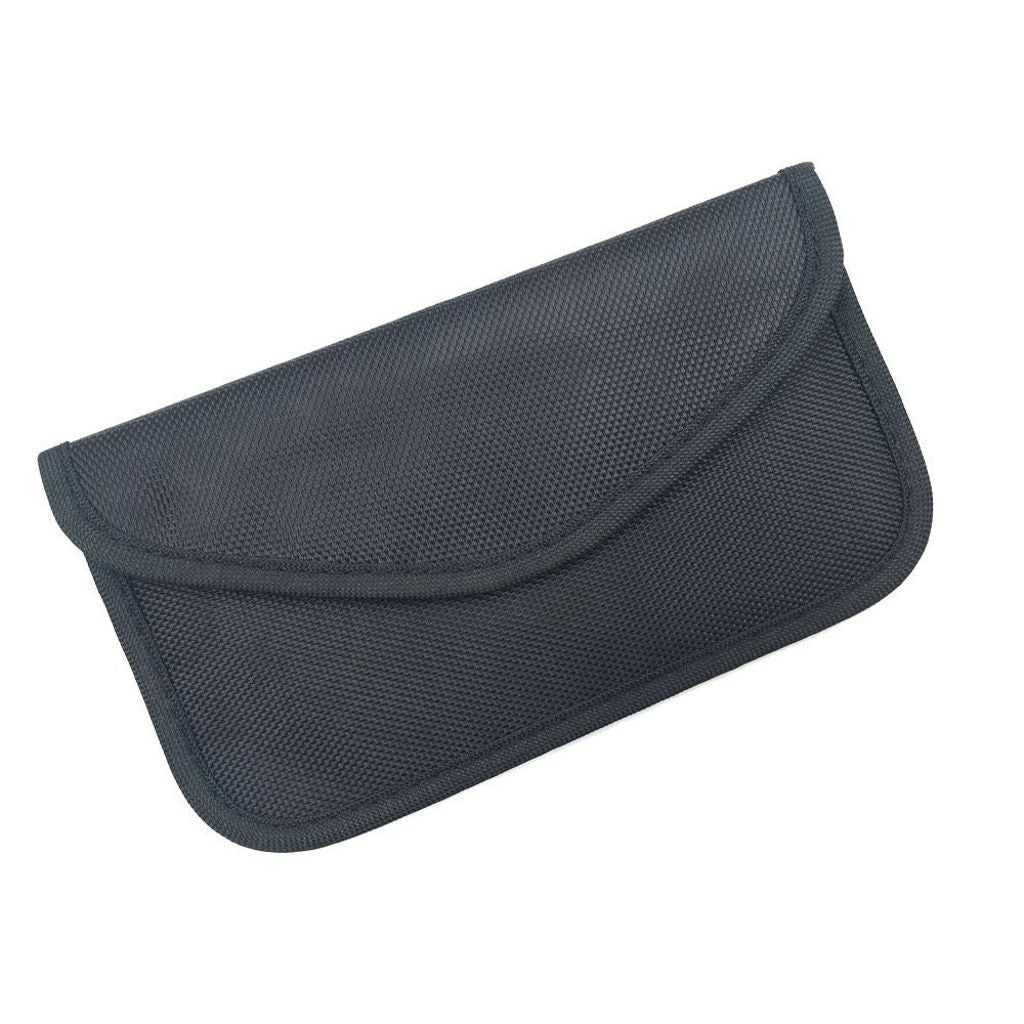 Anti-theft Faraday case for car keys/phone, 20cm x 11cm - Black