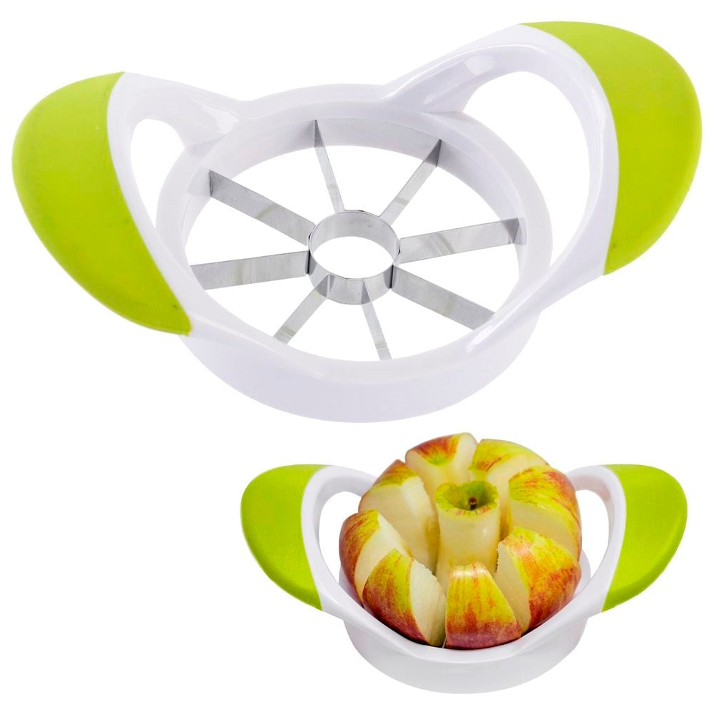 Apple Slicer: Stainless Steel and Plastic, 8 Equal Parts