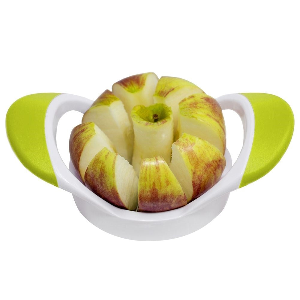 Apple Slicer: Stainless Steel and Plastic, 8 Equal Parts