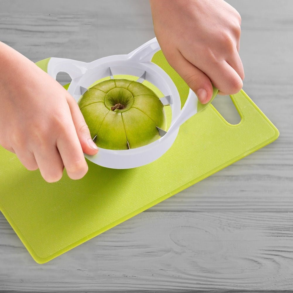 Apple Slicer: Stainless Steel and Plastic, 8 Equal Parts