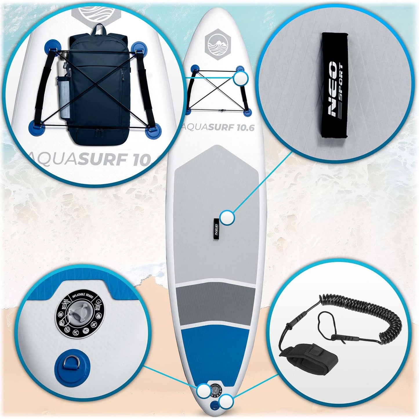 Aquasurf SUP board 320 x 84 x 15 cm Neo-Sport 170200