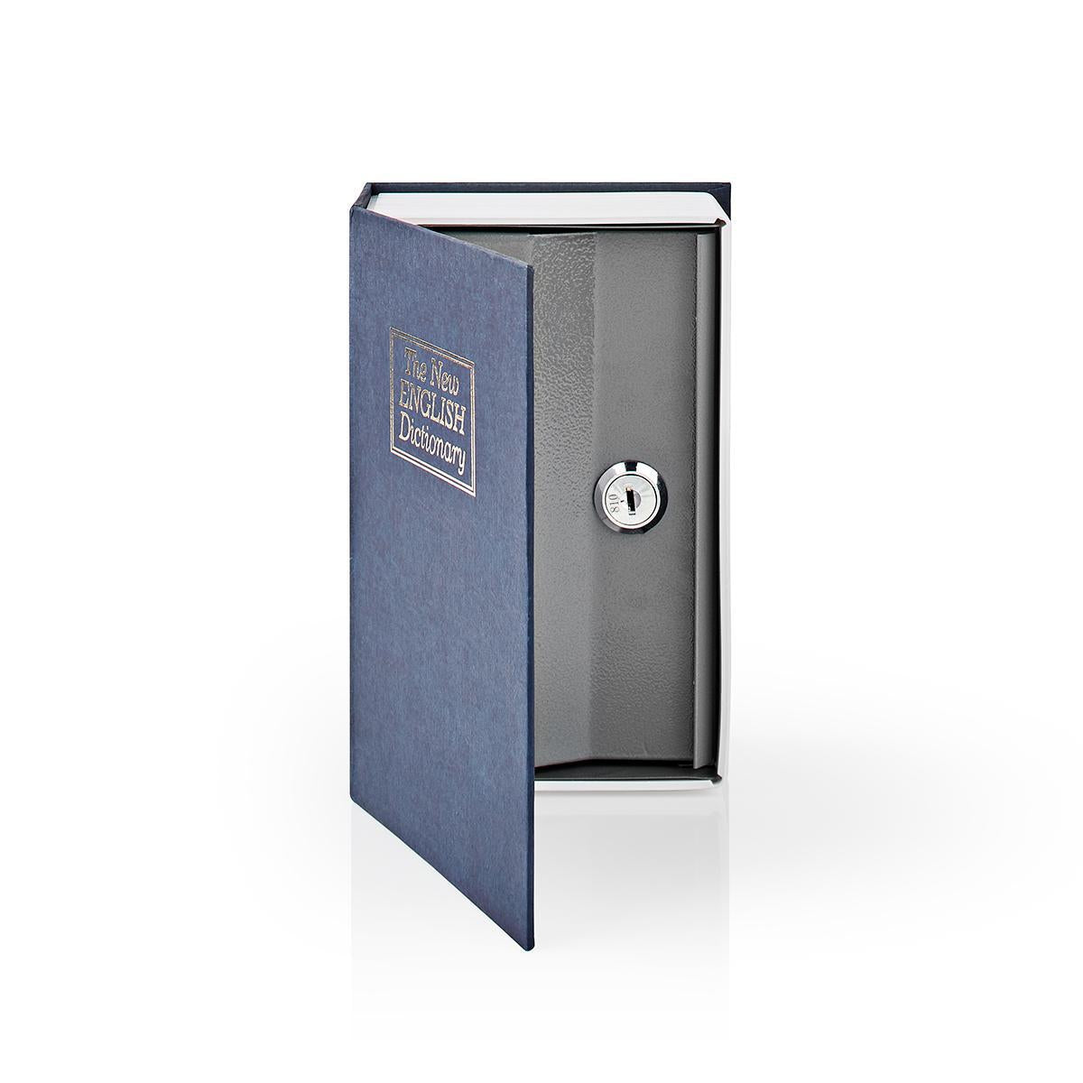 Arch | Book Safe | Keyhole | Indoor | Small | inner volume: 0.86 l | 2 Keys Included | Blue / Silver