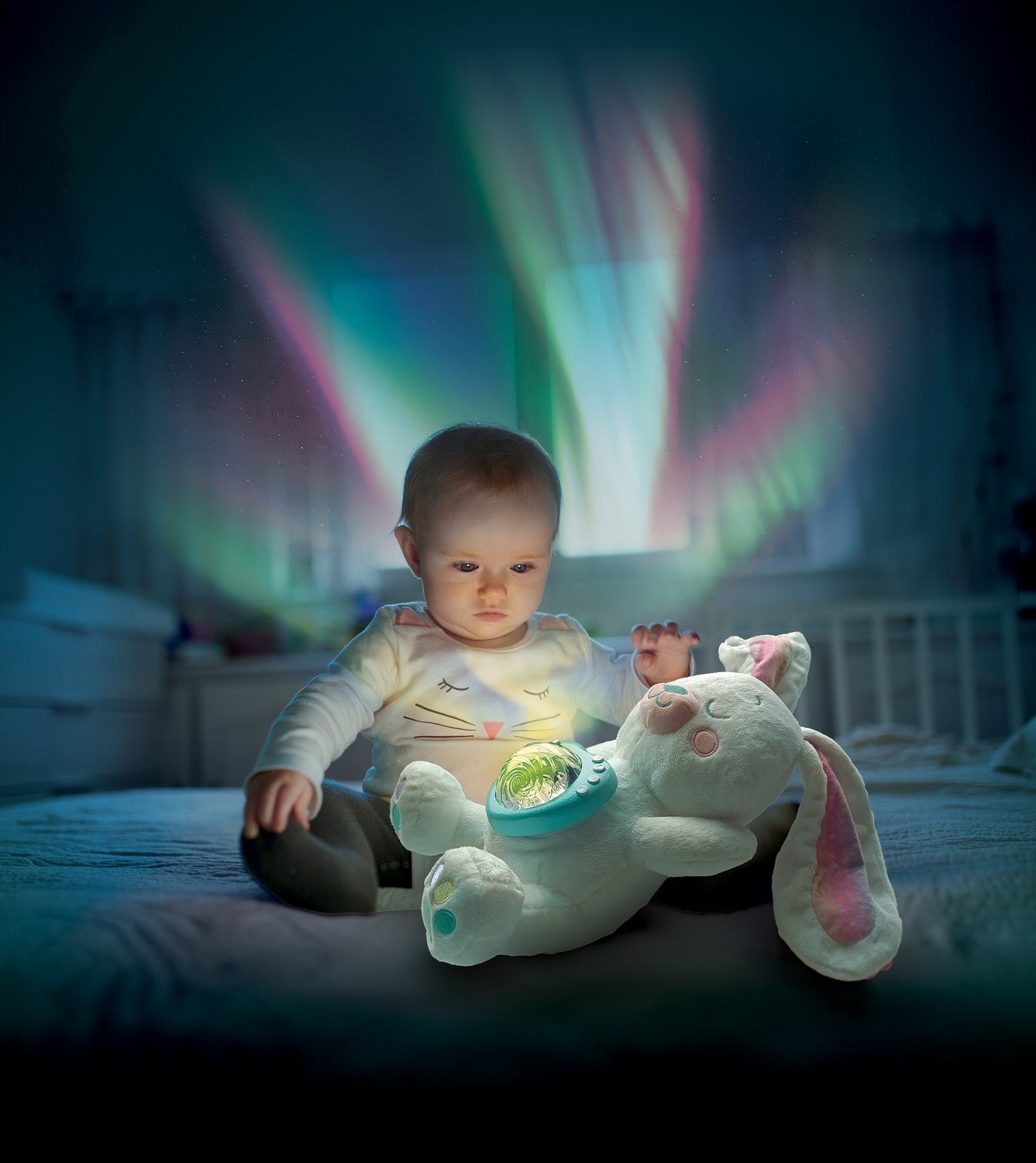 Northern Lights Bunny Plush with Soothing Sounds
