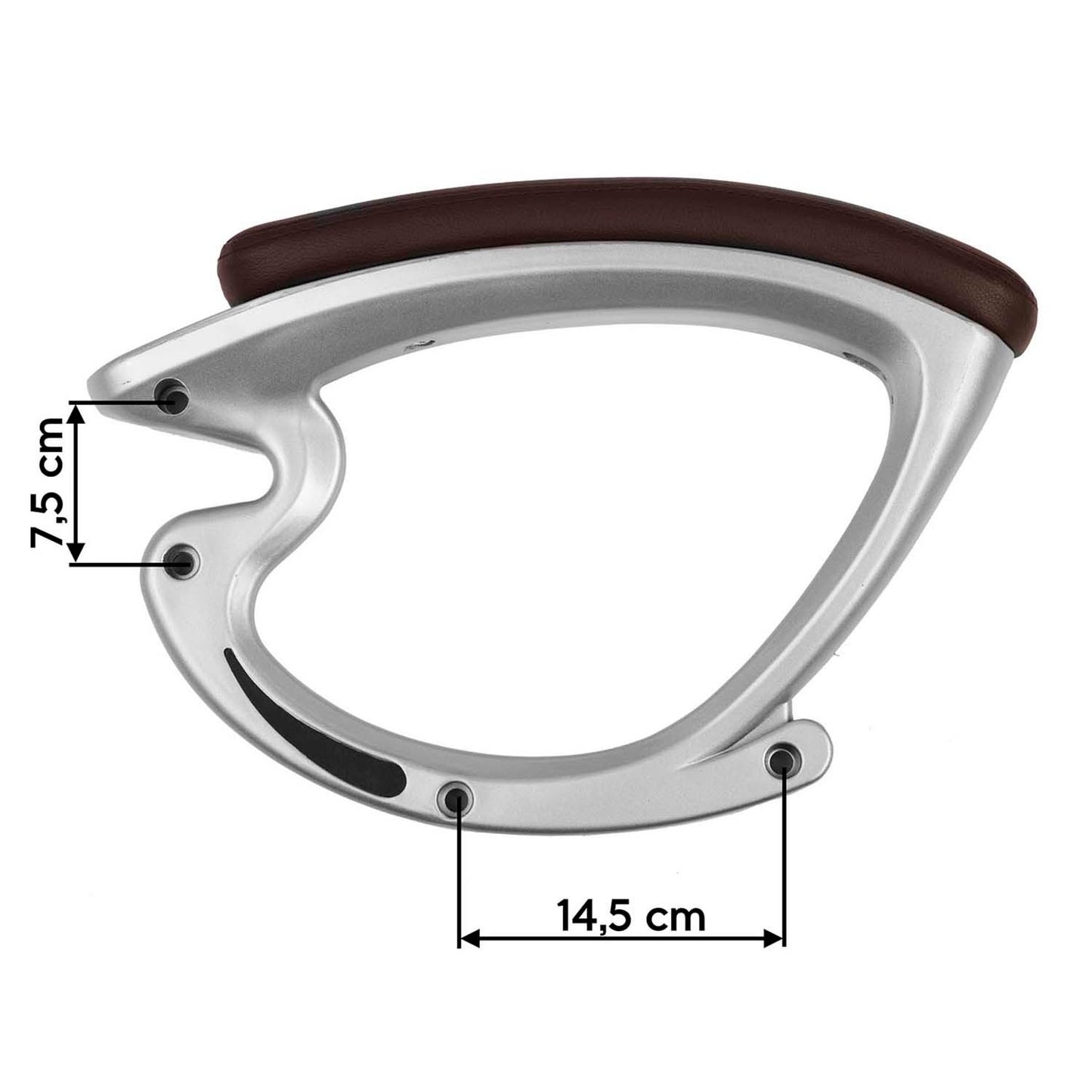 Armrest for chair 227, brown