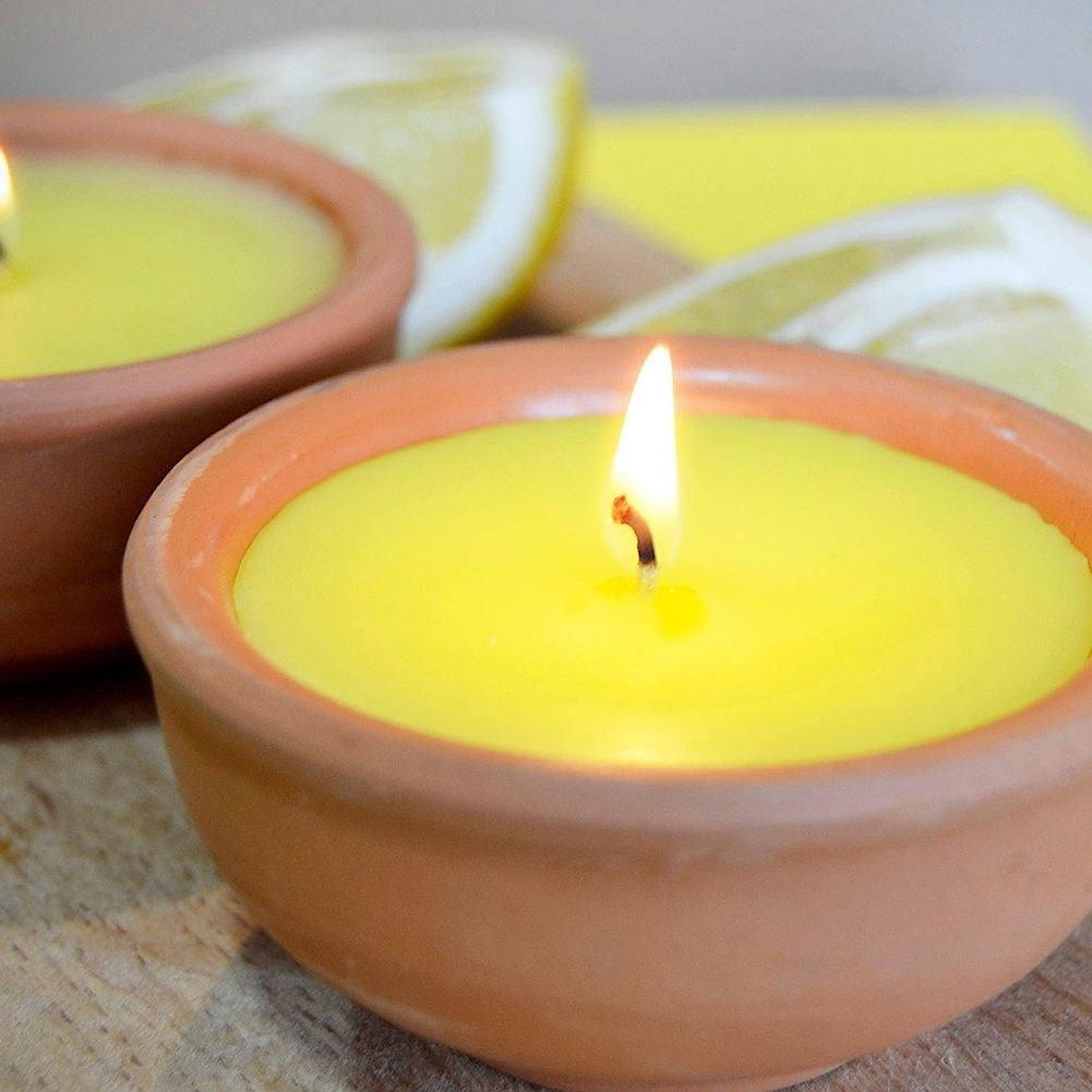 Aromatic Lemon Candle with Mosquito Repellent Essential Oil