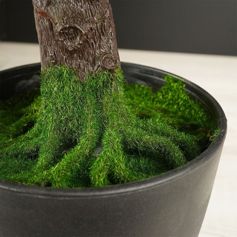 Artificial Bonsai Tree in Black Pot - Realistic & Maintenance Free