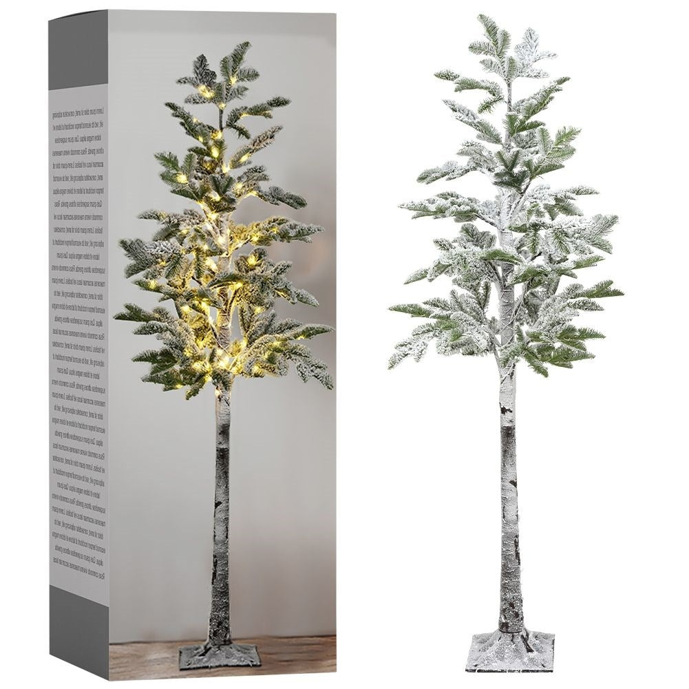 Artificial Christmas tree 150 cm with 120 LEDs and snow effect