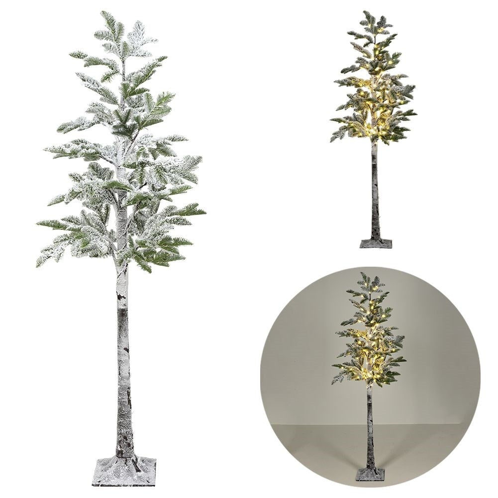 Artificial Christmas tree 150 cm with 120 LEDs and snow effect