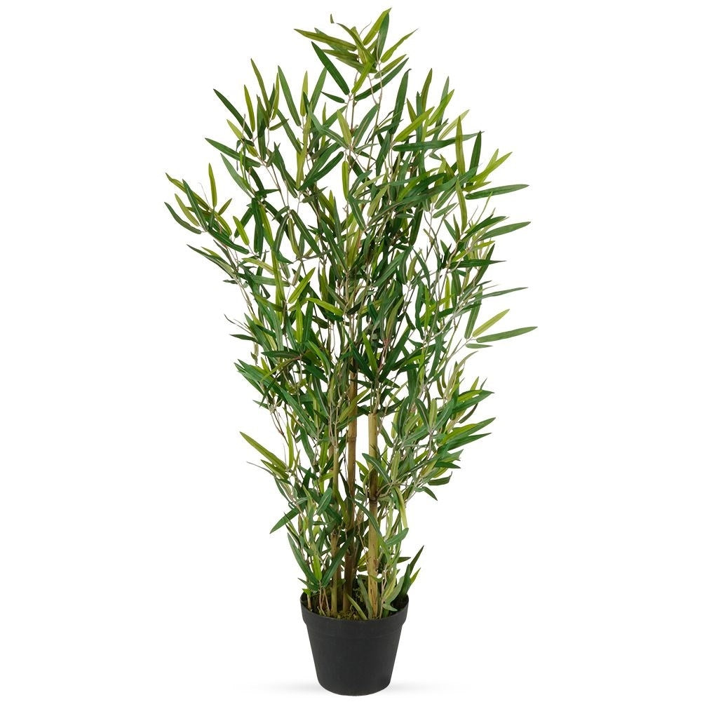 Artificial bamboo in black pot - realistic and maintenance-free
