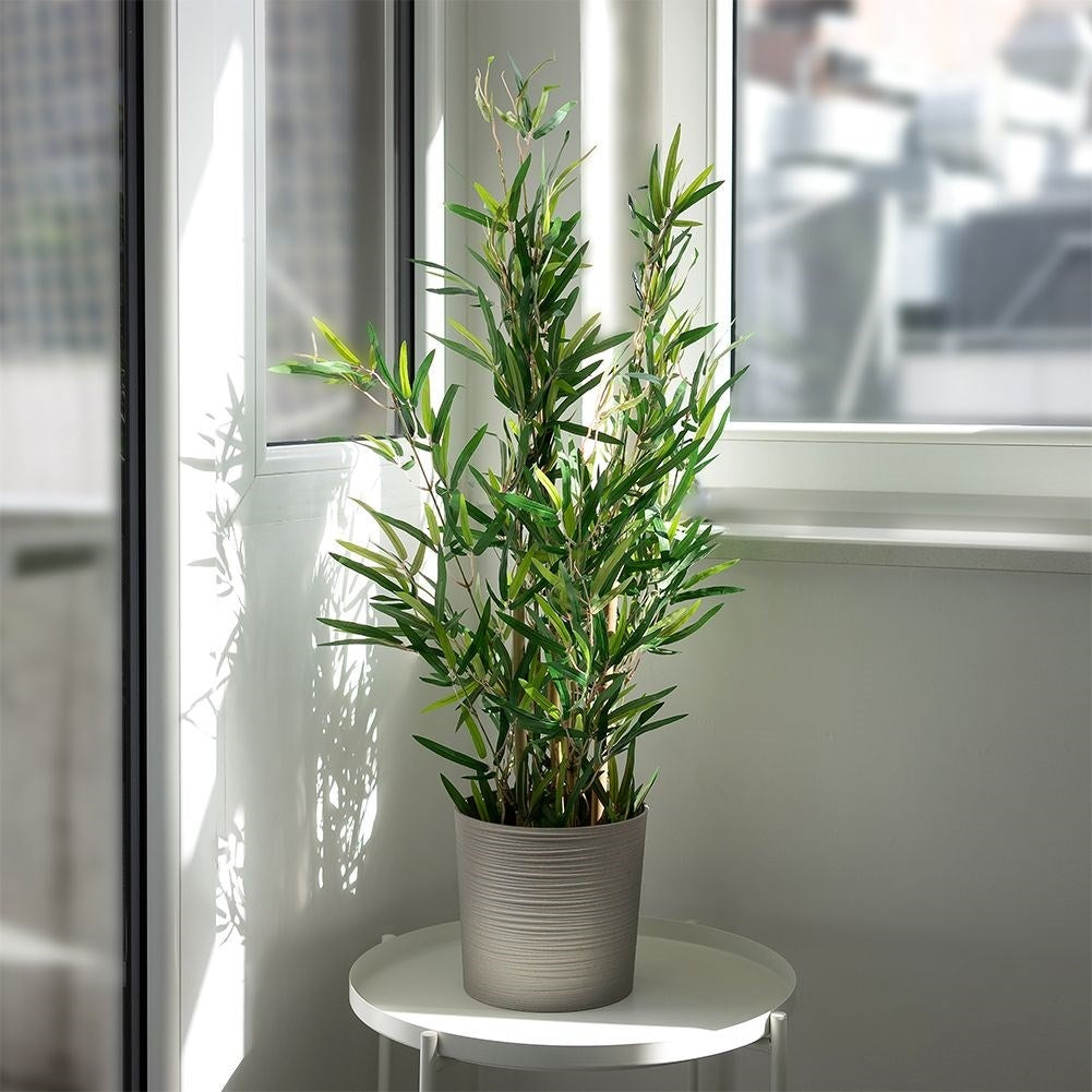 Artificial bamboo in black pot - realistic and maintenance-free