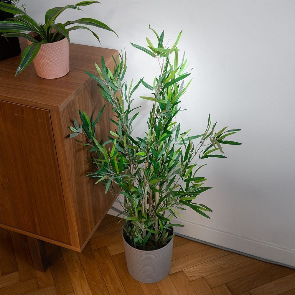 Artificial bamboo in black pot - realistic and maintenance-free