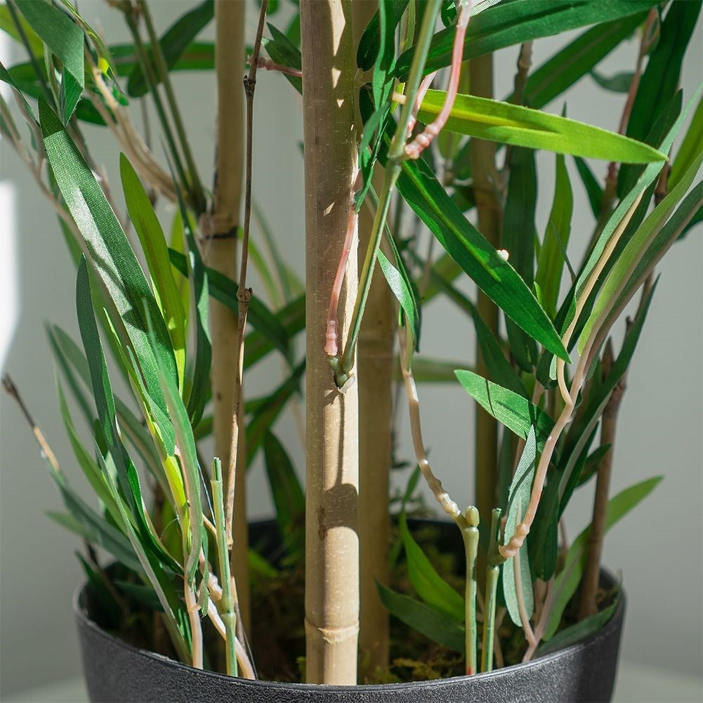 Artificial bamboo in black pot - realistic and maintenance-free