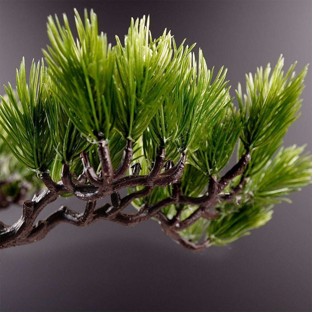 Artificial bonsai tree in black pot