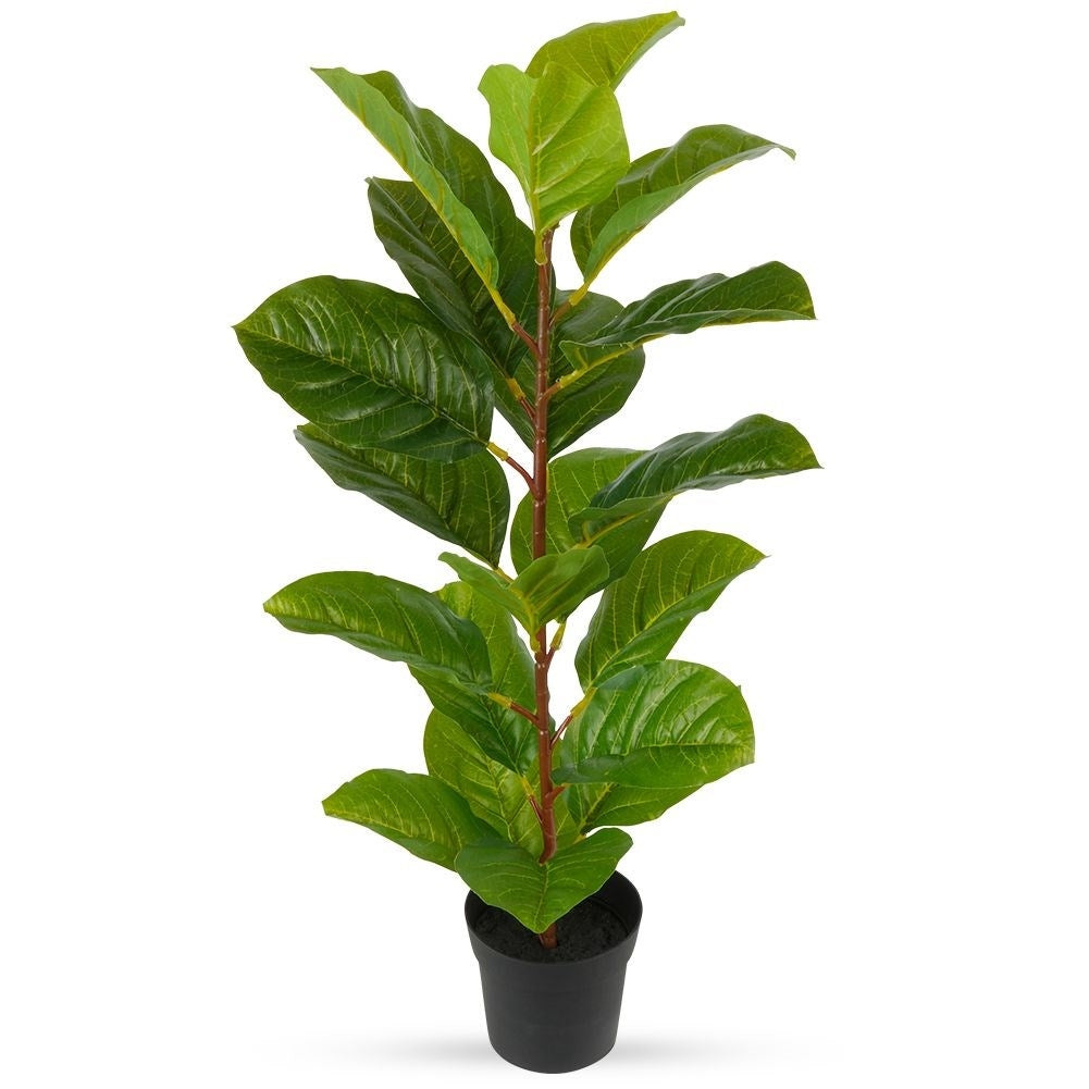 Artificial ficus in black pot - realistic and maintenance-free
