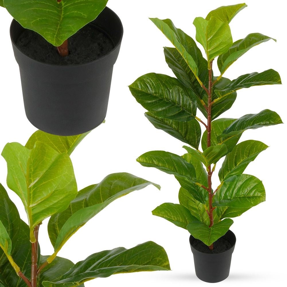 Artificial ficus in black pot - realistic and maintenance-free