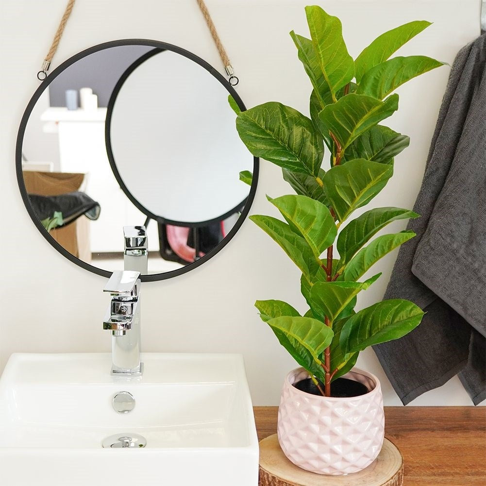 Artificial ficus in black pot - realistic and maintenance-free