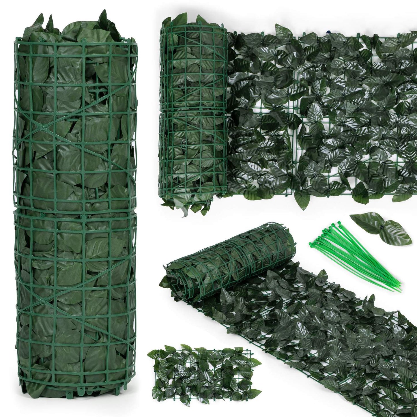 Artificial hedge 300x50 cm ivy green masking wall 300x50 cm