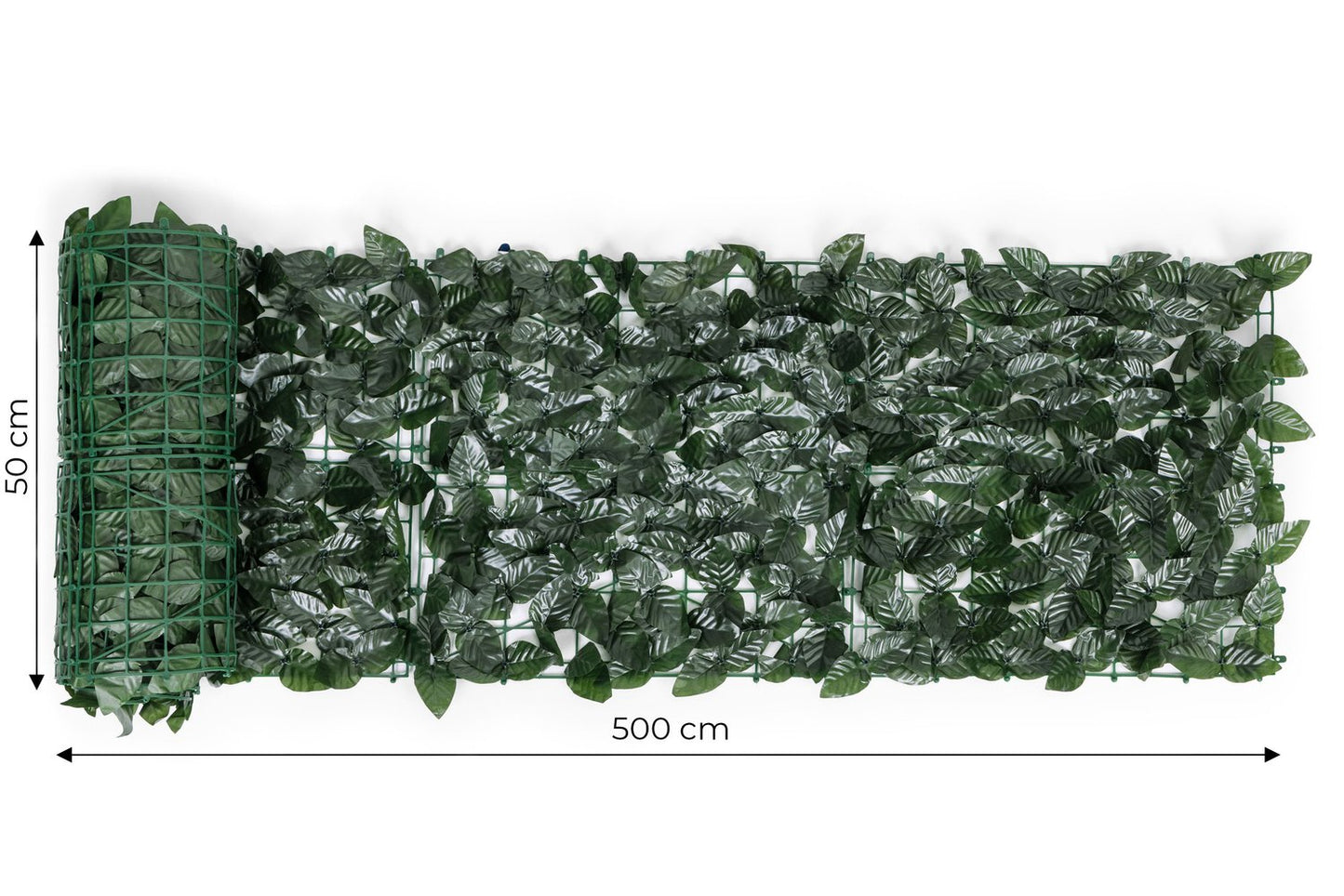 Artificial ivy hedge, 500x50 cm, green balcony cover, masking