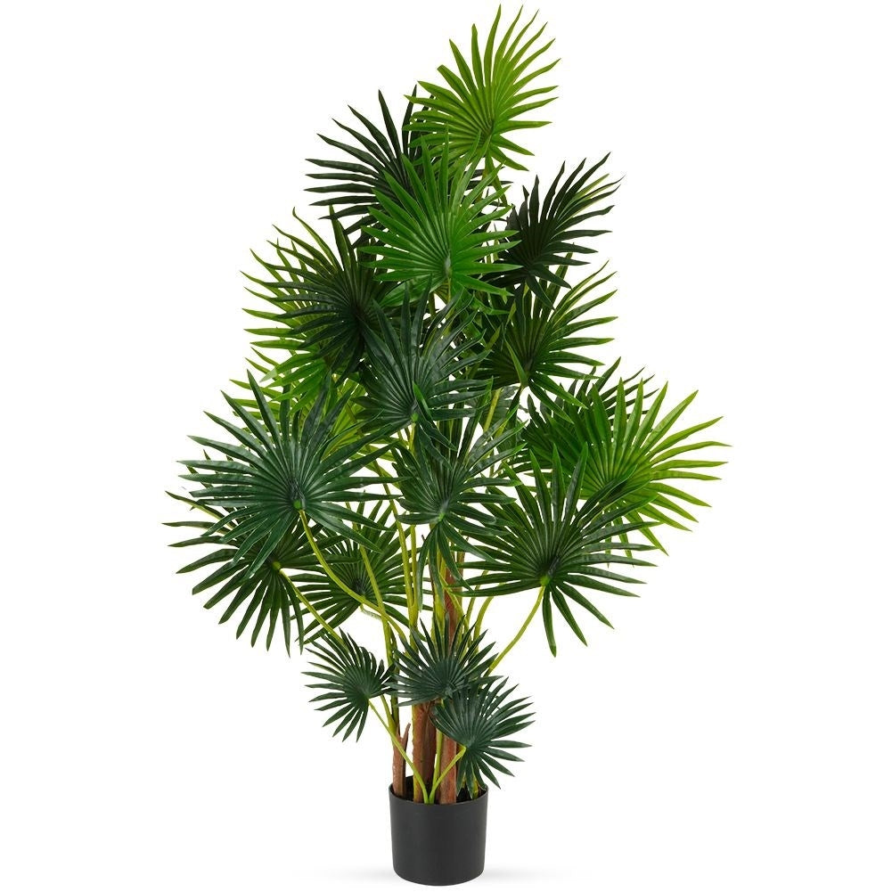 Artificial palm 130 cm in black pot, realistic and maintenance-free