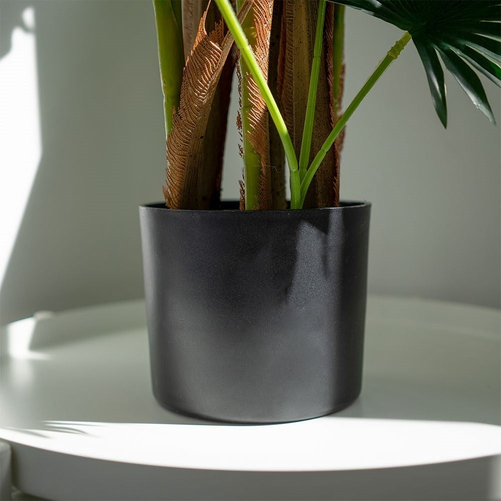 Artificial palm 130 cm in black pot, realistic and maintenance-free