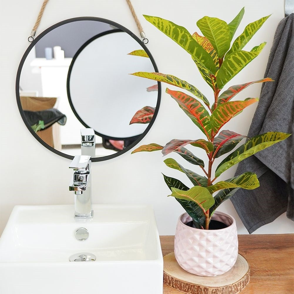Artificial plant Calatea in Black Pot - Realistic & Maintenance Free