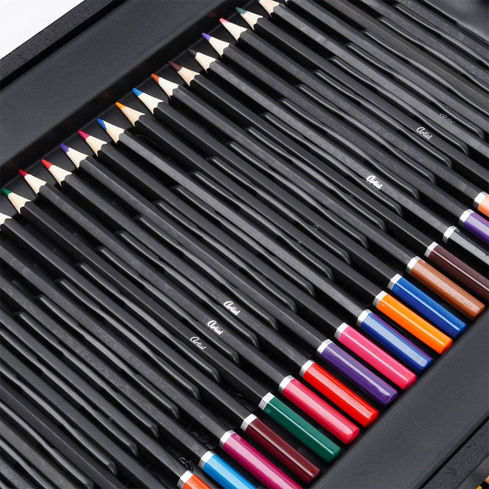 Artistic painting set in wooden case, 174 pcs.