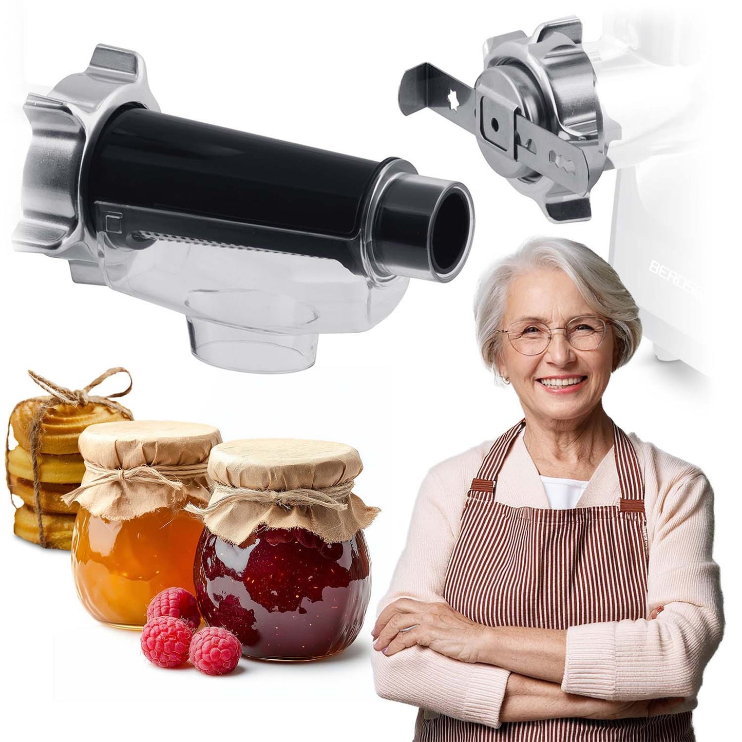 A set of accessories for Berdsen purees and cookies
