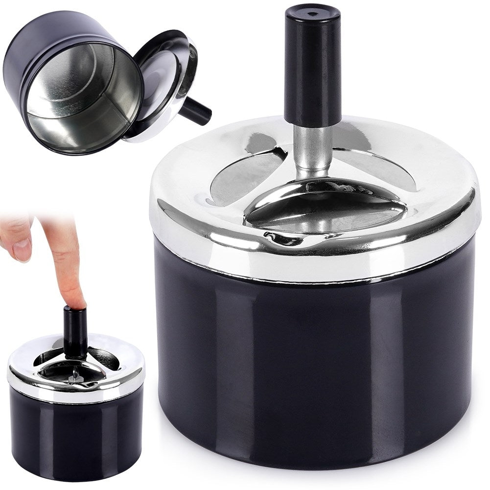 Ashtray with lid - Hides cigarette residue and smell