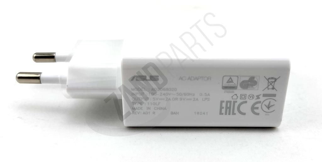 Asus Adapter 18W 5V/9V 2-Pin (White) USB EU Type