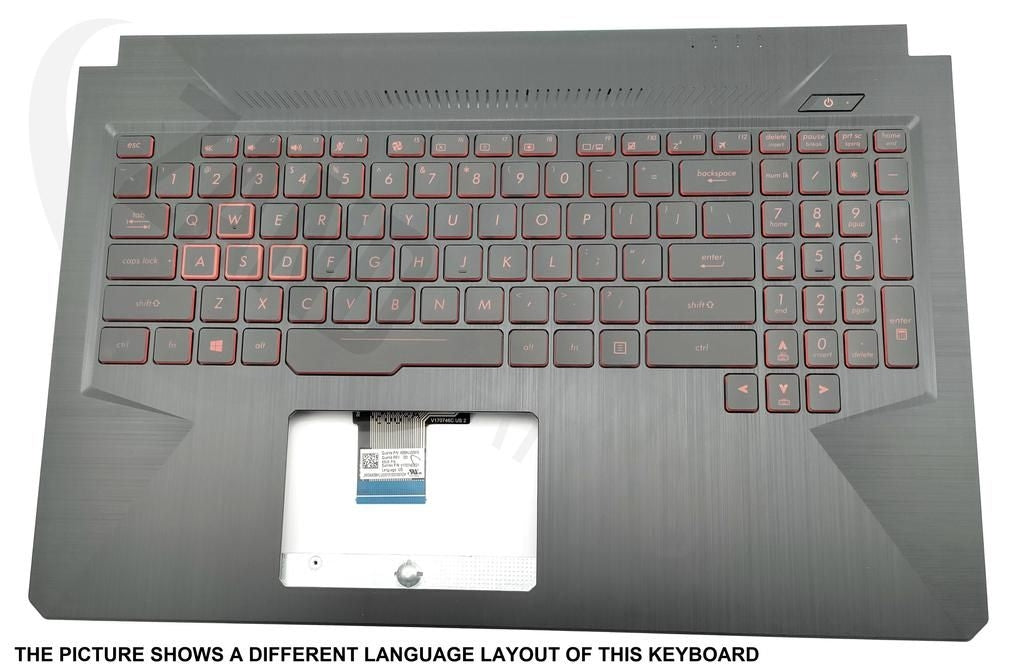 Asus FX504GD-1A Keyboard (US-English International) Module/AS (Backlight)
