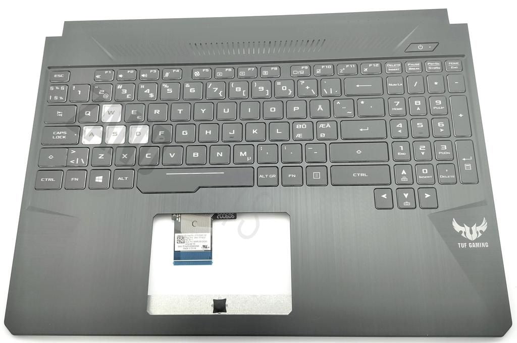 Asus FX505DT-1A Keyboard (Nordic) Module/AS (with Mylar) (2F Sunrex Black/RGB)