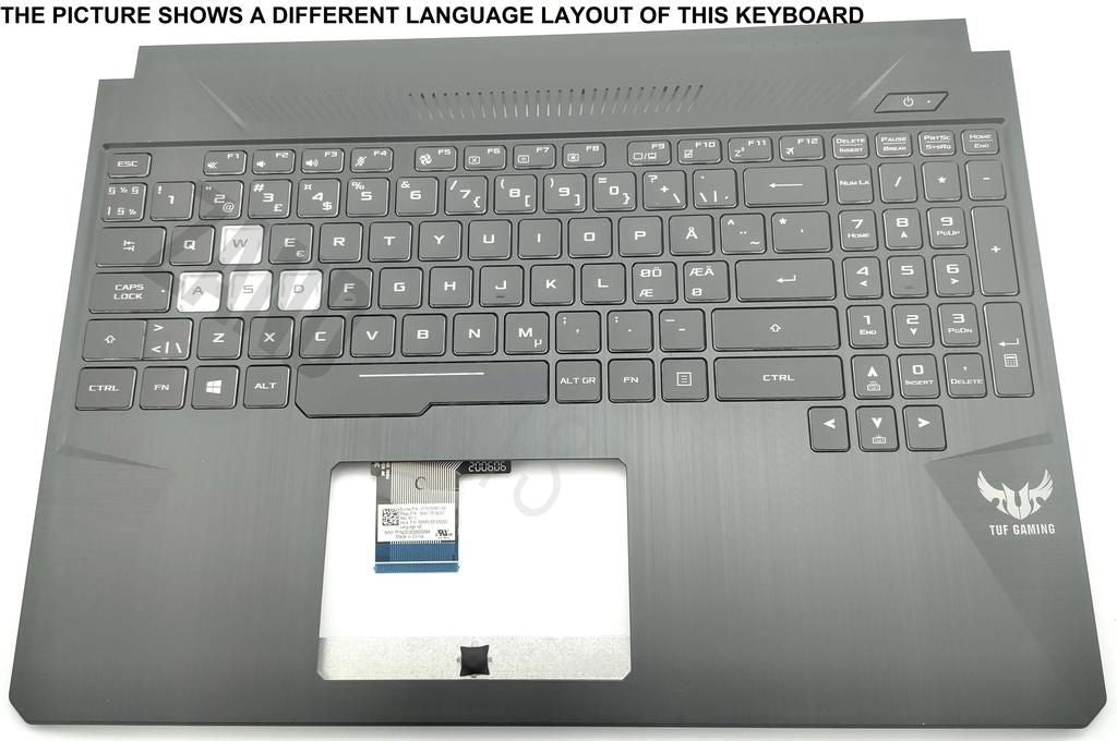 Asus FX505DT-1A Keyboard (Portuguese) Module/AS (with Mylar) (2F Sunrex Black/RG)