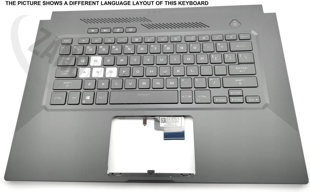 Asus FX516PR-1A Keyboard (NORDIC) Module (BACKLIGHT, BLUE GREEN)