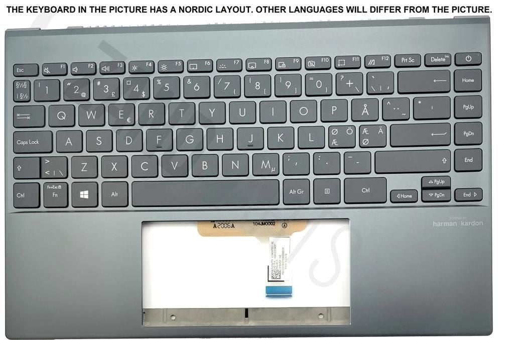 Asus UX325EA-2G Keyboard (US-English International) Module/AS ODM (Backlight)