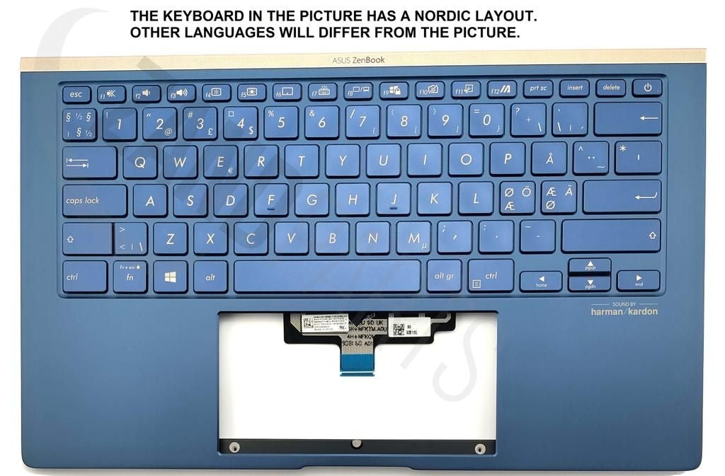 Asus UX434FA-5B Keyboard (NORDIC) Module/AS (BACKLIGHT, NP)