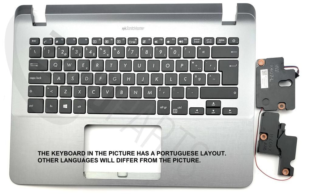 Asus X407UA-1B Keyboard (Portuguese) Module/AS (Isolation) (R2.0) (Speaker)