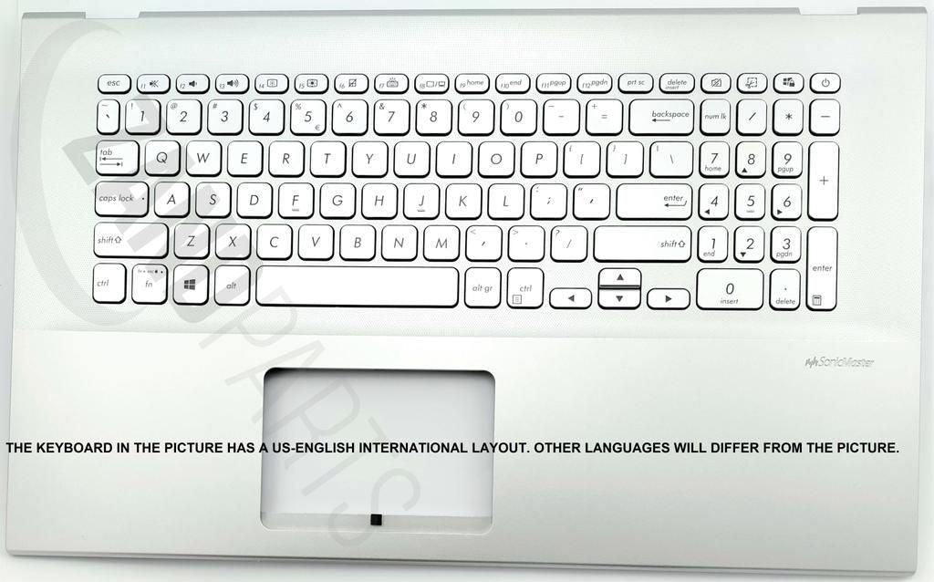 Asus X712UA-8S Keyboard (US-English International) Module/AS (Backlight)