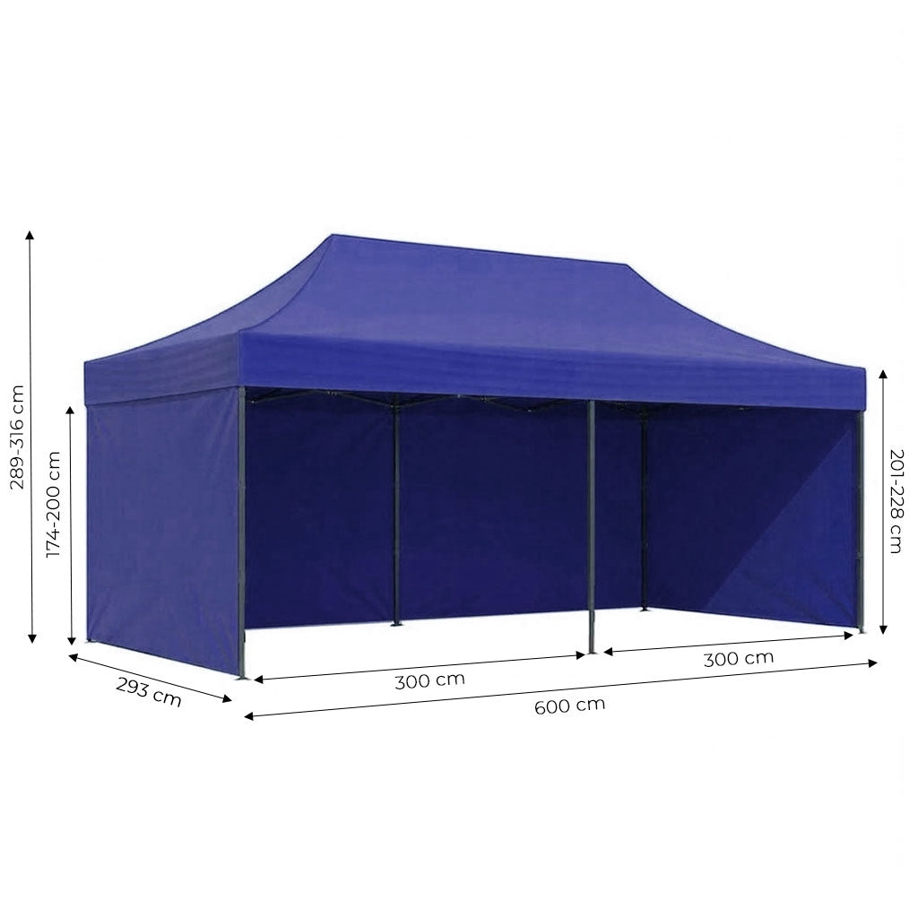Automatic 3x6m Garden Event Gazebo Tent, Blue