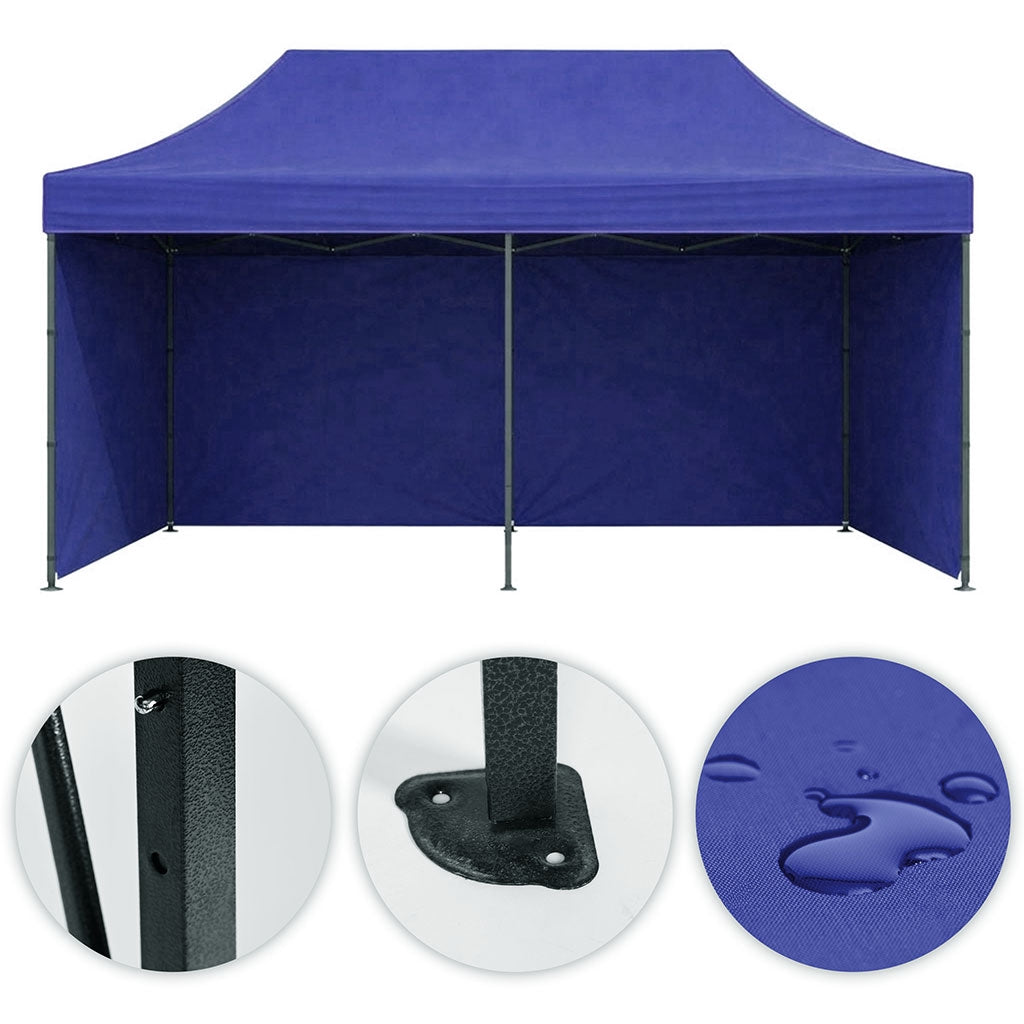 Automatic 3x6m Garden Event Gazebo Tent, Blue