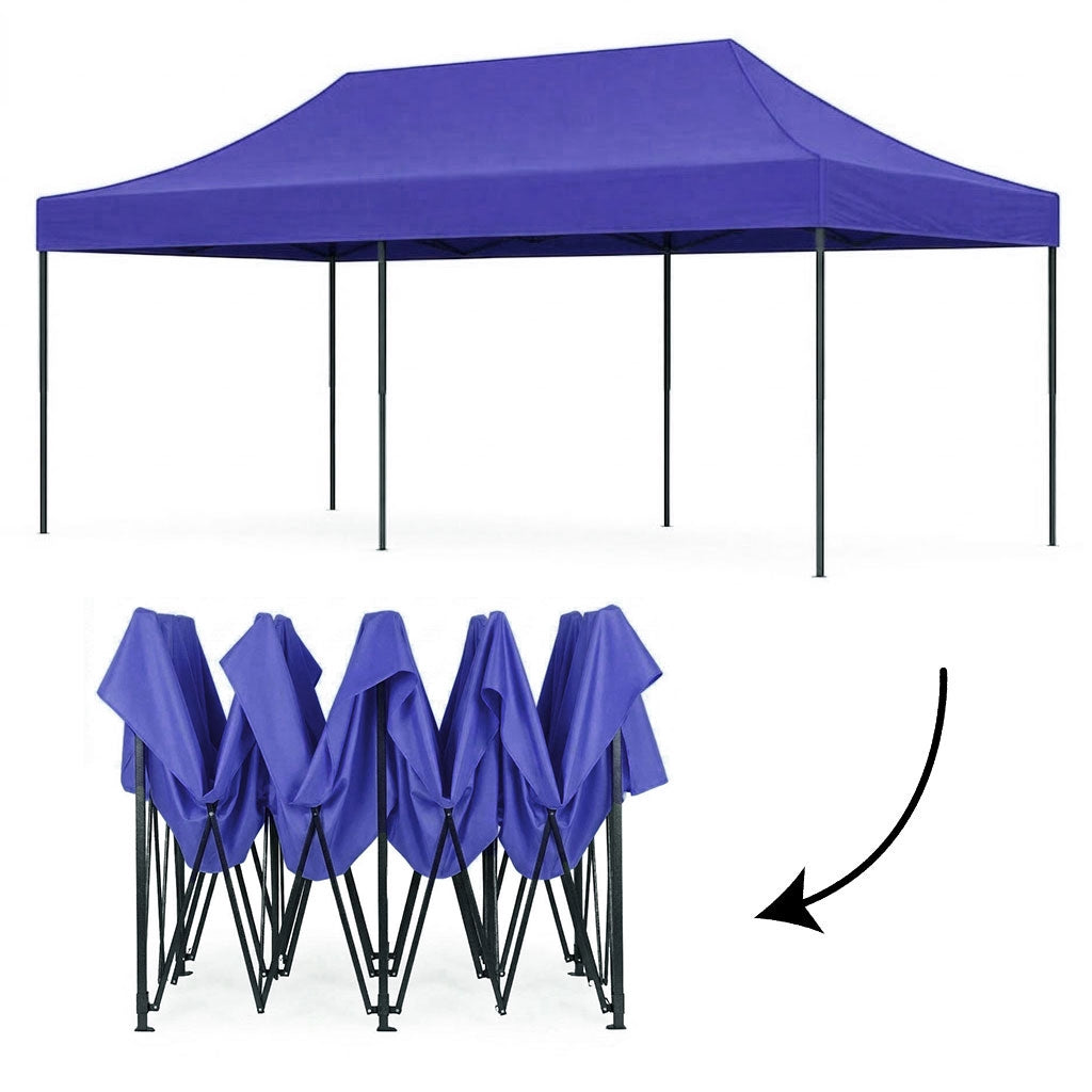 Automatic 3x6m Garden Event Gazebo Tent, Blue